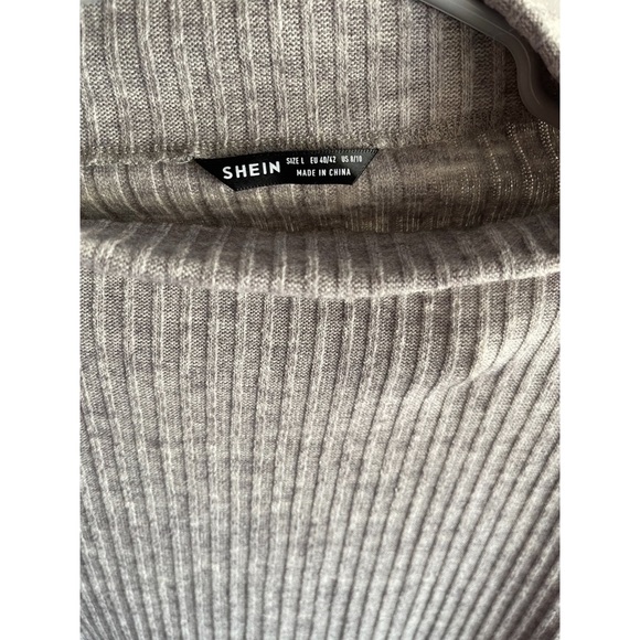 Funnel Neck Long Sleeve Tee (Large) (Grey) - Picture 3 of 4
